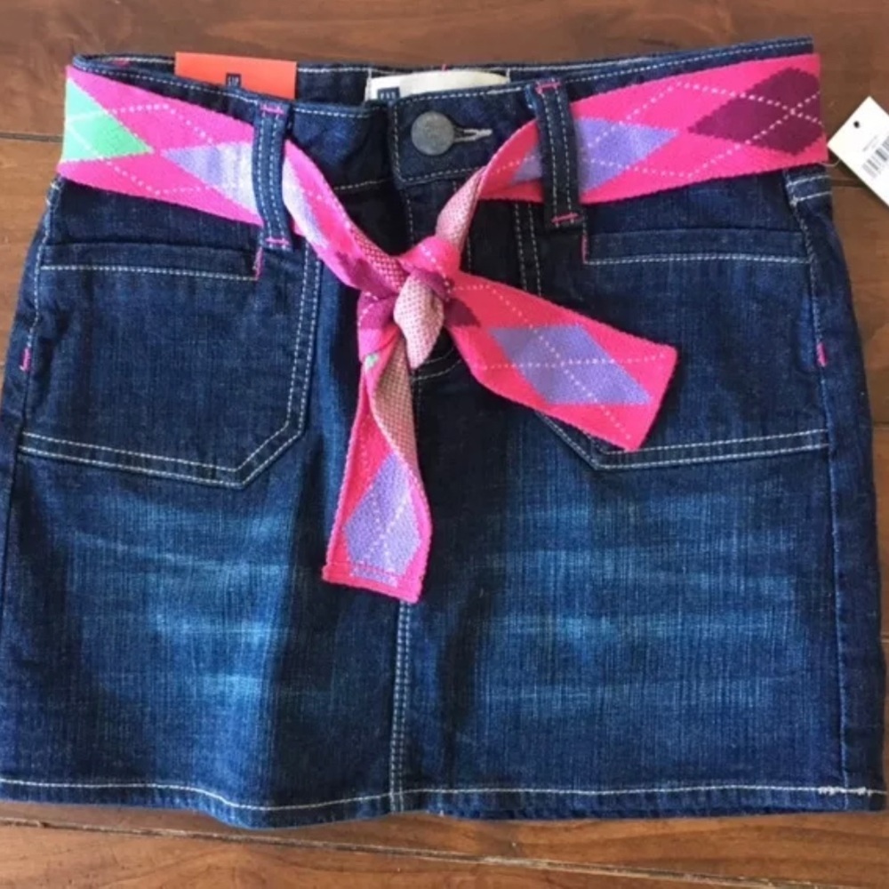 Gap Kids Jean Denim Skort 12 Regular NWT  Argyle